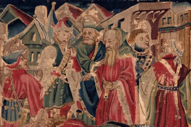 History of Saint Piat and Saint Eleutherius, Scene 14: The Plague is Quashing the City of Tournai (detail)