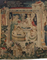 History of Saint Piat and Saint Eleuthère, Scene 7: Baptism of the exiled Christians