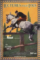 Horse Riding: French Officer on Horse Crossing a Barrier
