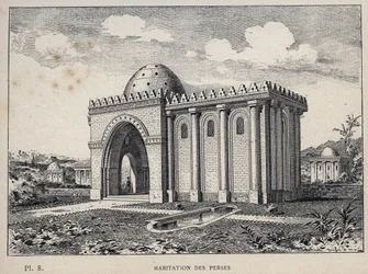 Housing Persians - engraving of 1889 in 