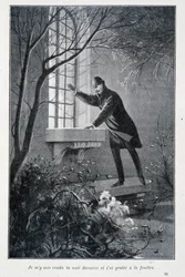 I Went Last Night and Scratched at the Window - Illustration in Conan Doyle