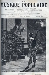 In the moonlight, a representation of the popular song. Harlequin on Pierrot