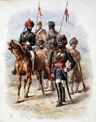 Indian military of the English army - chromo