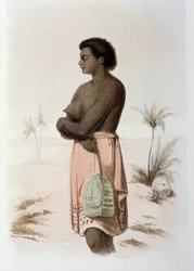 Indigenous Tonga of Oceania - in “First Swedish Circumnavigation” by Skogman Carl Johan Alfred, ed. Stockholm, Adolf Bonnier