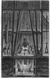Interior of the artesian well of Passy in 1888 in 
