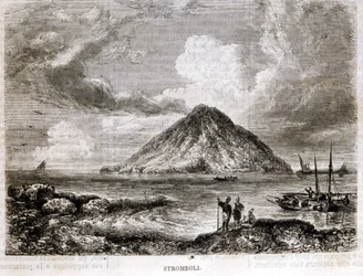 Island of Stromboli in the 19th century