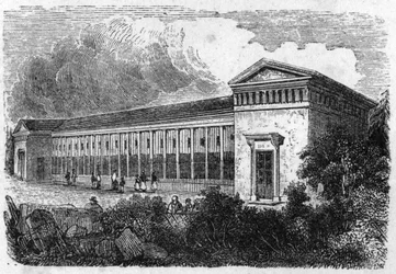 Jardin des Plantes in Paris in 1861: lodge of carnivorous animals