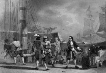 Jean Bart (1650-1702) aboard the English Corsair. in 