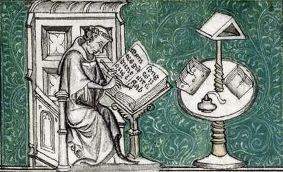 Jean de Meun Composing the Romance of the Rose, c.1380