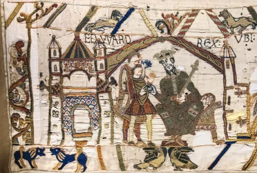 King Edward the Confessor Sends Harold to Normandy, Bayeux Tapestry