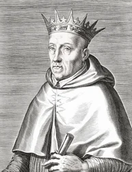 King Henry I of Portugal and a Cardinal. Portrait