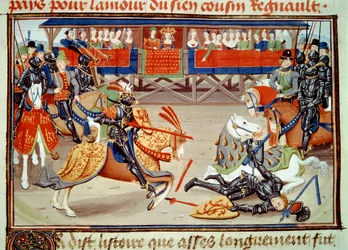 King Richier Unhorsing Guichart of the Moree During a Tournament