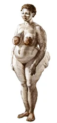 The Hottentot Venus, woman of Bochiman breed, engraving of 1815