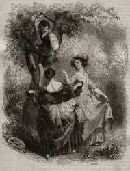 La cueillette des cherries - Illustration for 