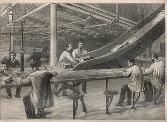 The postal service: stamping letters at the Hotel des Posts de Paris