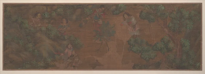 Landscape Painting of Figure in Woodland Setting