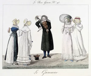Le grimacier: street musician in the 18th century - in Le Bon Genre No. 95