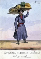 Legumes dealer in Russia in the 19th century