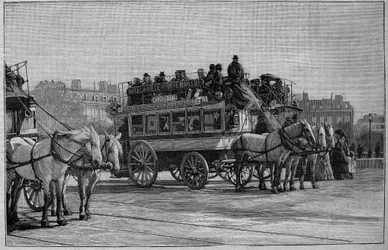 The Omnibuses of Paris in the 19th Century: The Modern Omnibus (engraving from 1892)