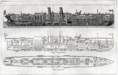Longitudinal section of the liner 
