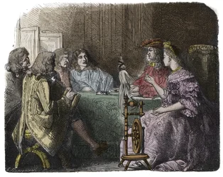 Louis XIV Transacting Business with his Ministers in the Apartments of Madame de Maintenon (engraving)