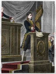 Lucien Bonaparte, French politician, speaking at the National Assembly about the law to create the Legion of Honour, Paris