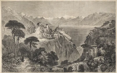 Madonna del Sasso, Switzerland - The Convent of Our Lady of Sasso - near Locarno on Lake Maggiore - Canton of Ticino in Switzerland - 1861