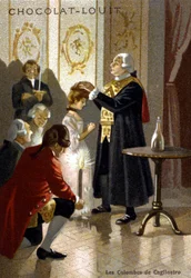 Magic session of Giuseppe Balsamo, known as Alexander, Count of Cagliostro.
