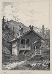 Maison Scandinavian (Scandinavian House) - engraving of 1889 in 