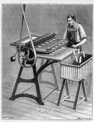 Making cards to play by old methods. Decoupage of playing cards. Engraving from 1893