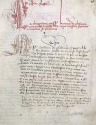 Manuscript related to Du Guesclin, Bibliotheque Municipale de Dinan