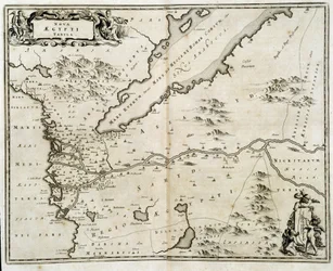 Map of Egypt - engraving by Dapper