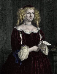Marie de Rabutin-Chantal, Marquise of Sevigne known as Madame de Sevigne. Engraving of 1862 in “The Queens of the World” by our first writers. Book published under the direction of J. G. D. Armengaud