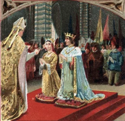 Marriage of Charles VIII, King of France, and Anne of Brittany at the Chateau de Langeais on December 6