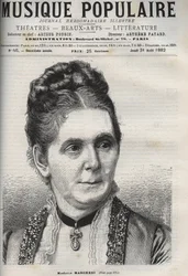 Mathilde Marchesi (1821-1913) German mezzo soprano - engraving in Popular music illustrious weekly newspaper - 1882