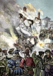 Medieval Inquisition: Burning of Witches in a French City