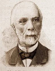 Members of the Academy Francaise in 1895: portrait of Louis Charles de Saulces de Freycinet (1828-1923), engineer of the Mines, physicist and French politician.