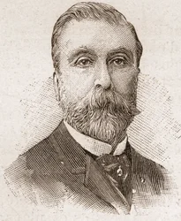 Members of the Academy Francaise in 1895: portrait of Ludovic Halevy, French playwright, librettist and novelist.