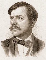 Members of the Academy Francaise in 1895: portrait of Paul Bourget (1852-1935), French writer.