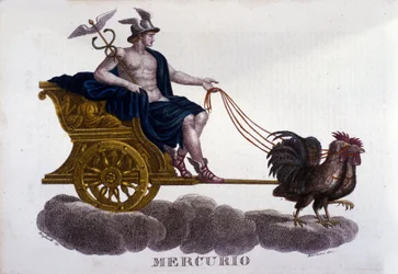Mercury. 19th century engraving.