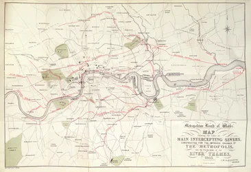 Metropolitan Board of Works Map of Bazalgette