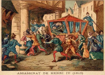 Murder of Henry IV and arrest of Ravaillac on 14 May 1610.