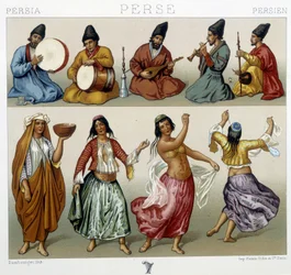 Musicians and Dancers in Persia - in 