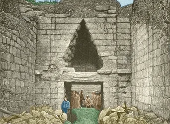 Mycenae, the Gate of Lions Discovered by Schliemann