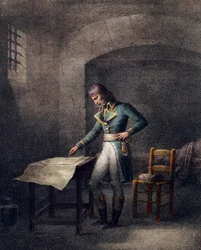 Napoleon I Bonaparte at the Fort Square of Antibes on August 10