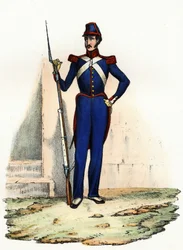 National Guard or African Militia of Algiers, created in 1830 by General Clausel of the French army of Africa, to ensure order in the city. In 