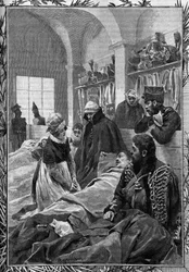 Nurse Marguerite Favet treated the wounded at the Field Hospital during the War of 1813 against the Germans.