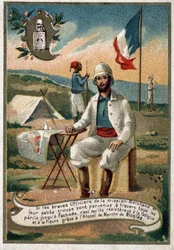Officer of the Marchand Mission. 19th century chromolithography