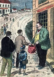 Opposition between Secular and Private Schools in France, Caricature from 