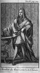 Orders of Chivalry. Knight of Mount Carmel and Saint Lazarus in France in the 17th century. In “History of military orders or knights, of the seculiere and regular militias of both sex, which have been established until now. Edition taken from Abbe Giust